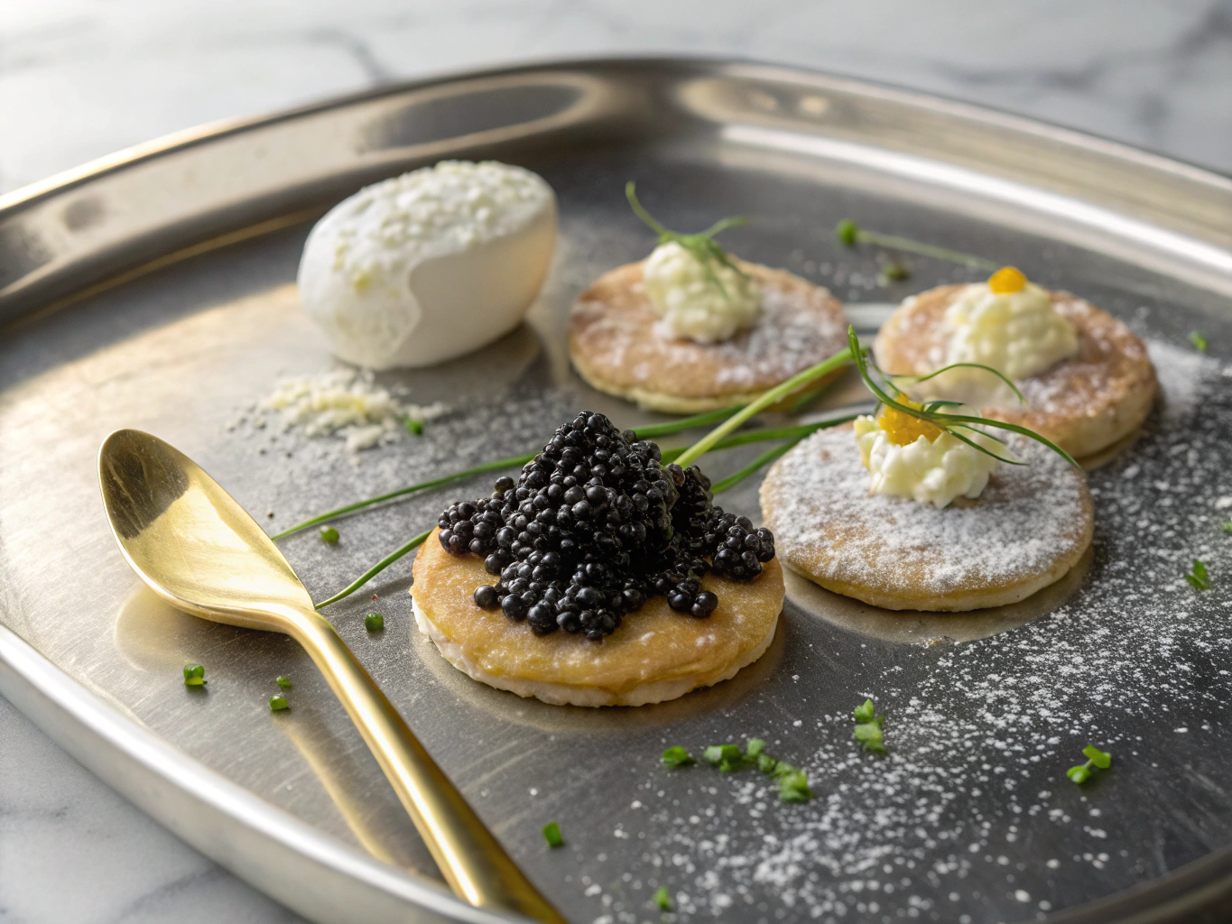 Master craftsman hand-salting fresh sturgeon roe during malossol preparation